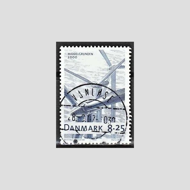 FRIMRKER DANMARK | 2007 - AFA 1495 - Danske vindmller - 8,25 Kr. bl - Pragt Stemplet Vanlse