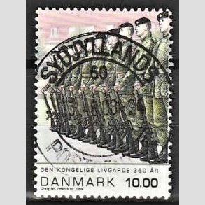 FRIM�RKER DANMARK | 2008 - AFA 1534 - Livgarden 350 �r. - 10,00 Kr. flerfarvet - Lux Stemplet
