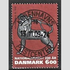 FRIM�RKER DANMARK | 2007 - AFA 1502 - Nationalmuseet 200 �r. - 6,00 Kr. flerfarvet - Pragt Stemplet 