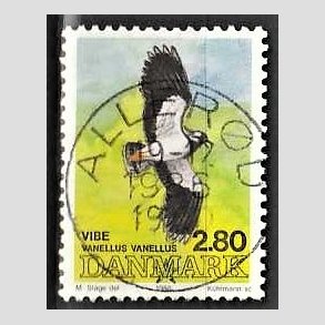 FRIM�RKER DANMARK | 1986 - AFA 867 - Danske fugle - 2,80 Kr. flerfarvet - Pragt Stemplet Aller�d