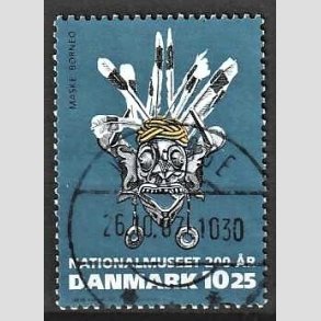 FRIM�RKER DANMARK | 2007 - AFA 1504 - Nationalmuseet 200 �r. - 10,25 Kr. flerfarvet - Pragt Stemplet Vanl�se