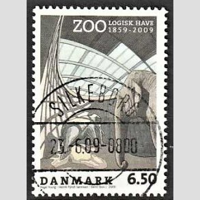 FRIM�RKER DANMARK | 2009 - AFA 1579 - Zoologisk Have - 6,50 Kr. flerfarvet - Lux Stemplet Silkeborg