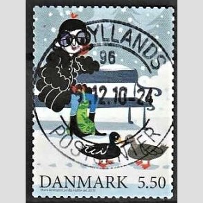 FRIMRKER DANMARK | 2010 - AFA 1636 - Vintereventyr - 5,50 Kr. flerfarvet - Pragt Stemplet