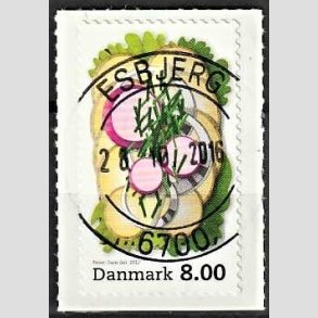 FRIM�RKER DANMARK | 2012 - AFA 1703 - Sm�rrebr�d - 8,00 Kr. flerfarvet - Pragt Stemplet