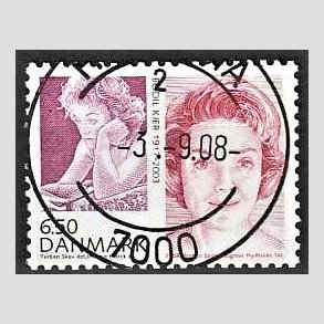 FRIM�RKER DANMARK | 2008 - AFA 1552 - Store danskere 2. - 6,50 Kr. Bodil Kjer - Pragt Stemplet