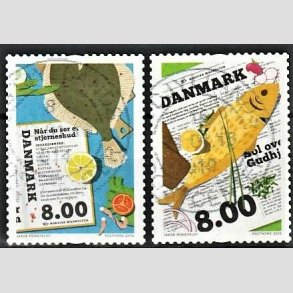 FRIMRKER DANMARK | 2016 - AFA 1841,1842 - Nordisk madkultur - 8,00 + 8,00 kr. flerfarvet - Stemplet