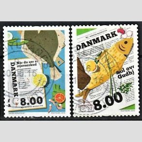 FRIMRKER DANMARK | 2016 - AFA 1841,1842 - Nordisk madkultur - 8,00 + 8,00 kr. flerfarvet - Stemplet