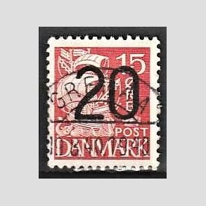 FRIMRKER DANMARK | 1940 - AFA 264 - 20/15 re rd Provisorier - Lux Stemplet Grenaa