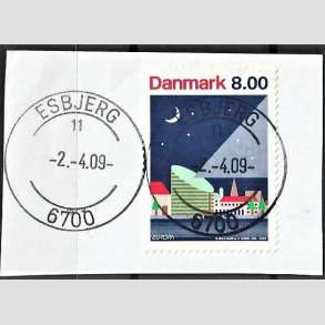 FRIM�RKER DANMARK | 2009 - AFA 1577 - Astronomi - 8,00 Kr. flerfarvet p� klip - Pragt Stemplet Esbjerg
