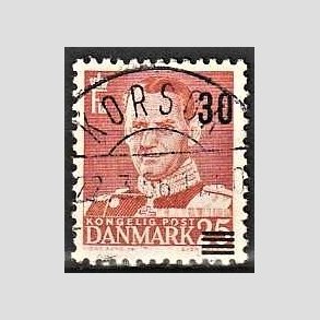 FRIMRKER DANMARK | 1955 - AFA 364 - Provisorier - 30/25 re rd - Pragt Stemplet Korsr