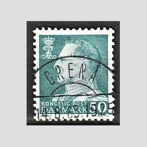 FRIMRKER DANMARK | 1961-62 - AFA 397 - Fr. IX 50 re blgrn - Pragt Stemplet Gren