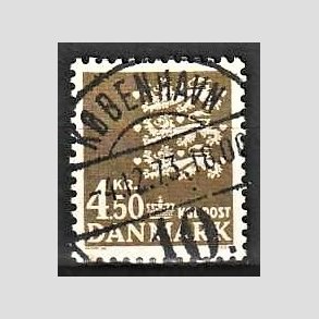 FRIMRKER DANMARK | 1972 - AFA 530 - Rigsvben 4,50 Kr. olivenbrun - Lux Stemplet Kbenhavn