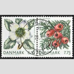 FRIM�RKER DANMARK | 2008 - AFA 1557,1558 - Vinterb�r - 6,50 + 7,75 kr. i par - Pragt Stemplet