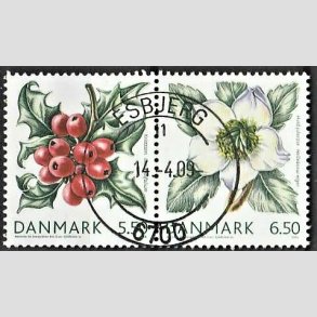 FRIM�RKER DANMARK | 2008 - AFA 1556,1557 - Vinterb�r - 5,50 + 6,50 kr. i par - Pragt Stemplet Esbjerg