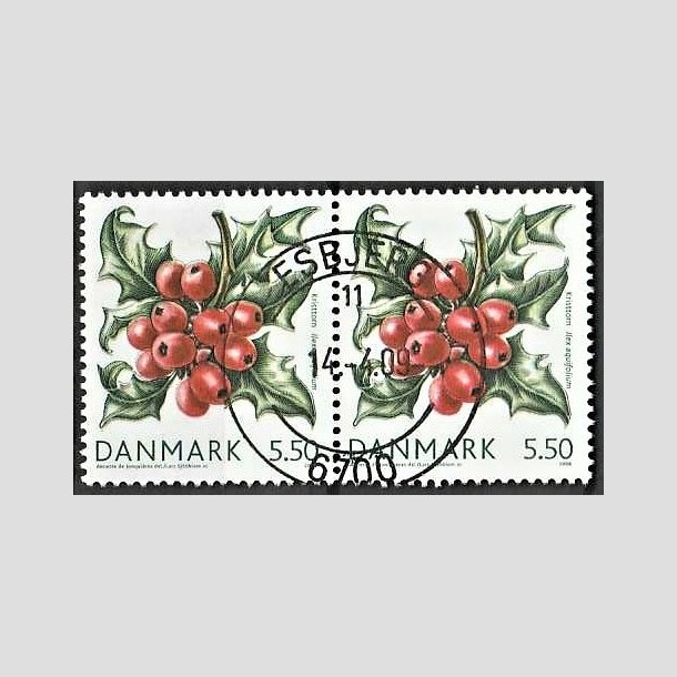 FRIMRKER DANMARK | 2008 - AFA 1556 - Vinterbr - 5,50 Kr. kvisttorn i par - Pragt Stemplet Esbjerg