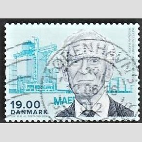 FRIMRKER DANMARK | 2016 - AFA 1853 - Store danskere - 19,00 Kr. Mrsk McKenney Mller - Stemplet