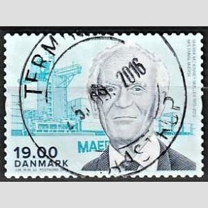 FRIMRKER DANMARK | 2016 - AFA 1853 - Store danskere - 19,00 Kr. Mrsk McKenney Mller - Stemplet