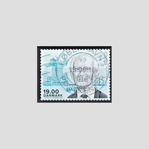 FRIMRKER DANMARK | 2016 - AFA 1853 - Store danskere - 19,00 Kr. Mrsk McKenney Mller - Stemplet