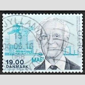 FRIMRKER DANMARK | 2016 - AFA 1853 - Store danskere - 19,00 Kr. Mrsk McKenney Mller - Stemplet