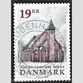 FRIMRKER DANMARK | 2016 - AFA 1844 - Maribo Domkirke 600 r - 19,00 kr. flerfarvet - Stemplet