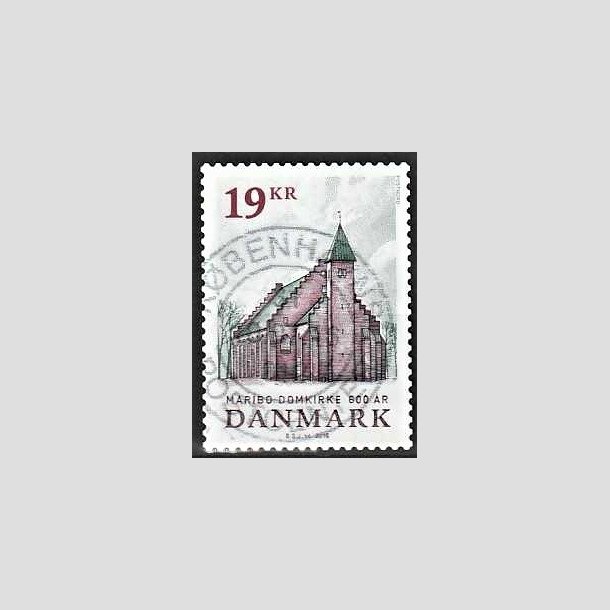 FRIMRKER DANMARK | 2016 - AFA 1844 - Maribo Domkirke 600 r - 19,00 kr. flerfarvet - Stemplet