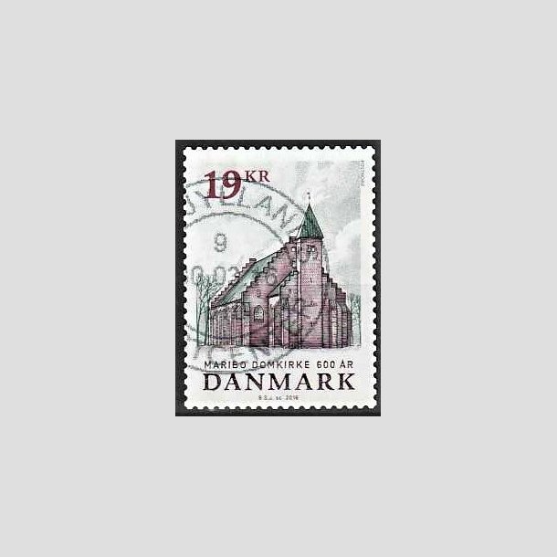 FRIMRKER DANMARK | 2016 - AFA 1844 - Maribo Domkirke 600 r - 19,00 kr. flerfarvet - Stemplet