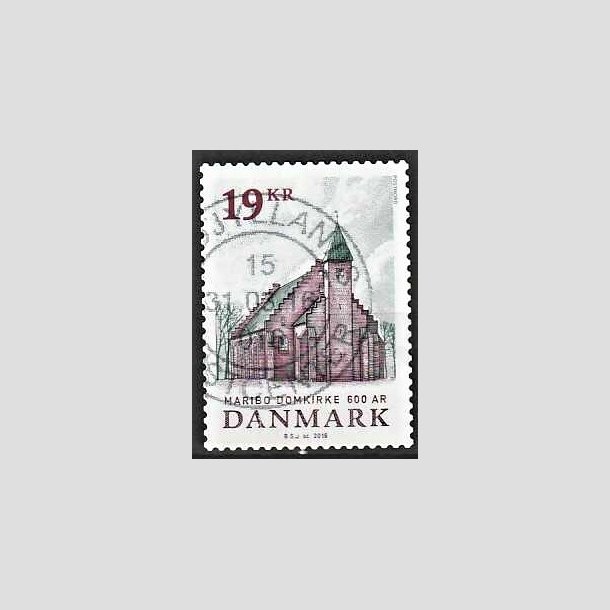 FRIMRKER DANMARK | 2016 - AFA 1844 - Maribo Domkirke 600 r - 19,00 kr. flerfarvet - Stemplet