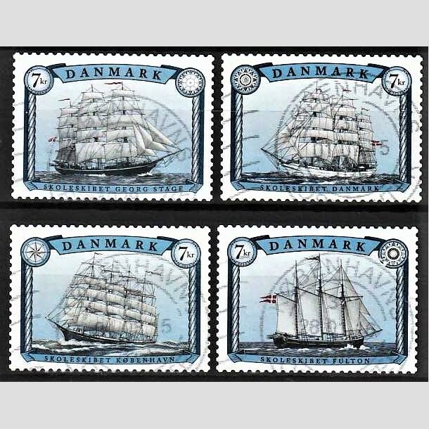 FRIMRKER DANMARK | 2015 - AFA 1827-30 - Sejlskibe - 4 x 7,00 kr. flerfarvet i st - Stemplet