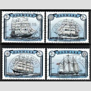 FRIMRKER DANMARK | 2015 - AFA 1827-30 - Sejlskibe - 4 x 7,00 kr. flerfarvet i st - Stemplet