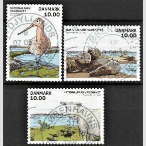 FRIMRKER DANMARK | 2015 - AFA 1807-09 - Nationalpark Vadehavet - 3 x 10,00 kr. - Stemplet