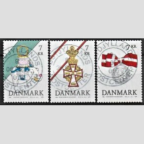 FRIMRKER DANMARK | 2015 - AFA 1812-14 - Danske ordener - 3 x 7,00 kr. - Stemplet