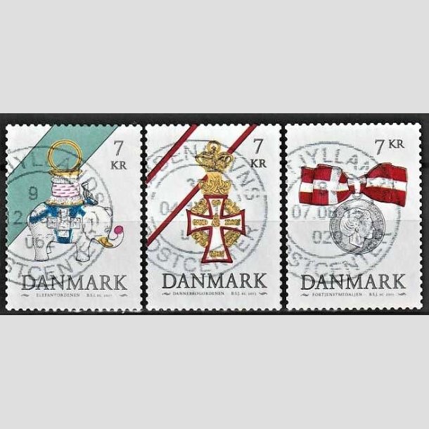 FRIMRKER DANMARK | 2015 - AFA 1812-14 - Danske ordener - 3 x 7,00 kr. - Stemplet