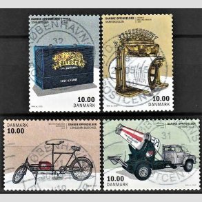 FRIMRKER DANMARK | 2015 - AFA 1819-22 - Danske opfindelser - 4 x 10,00 kr. - Stemplet