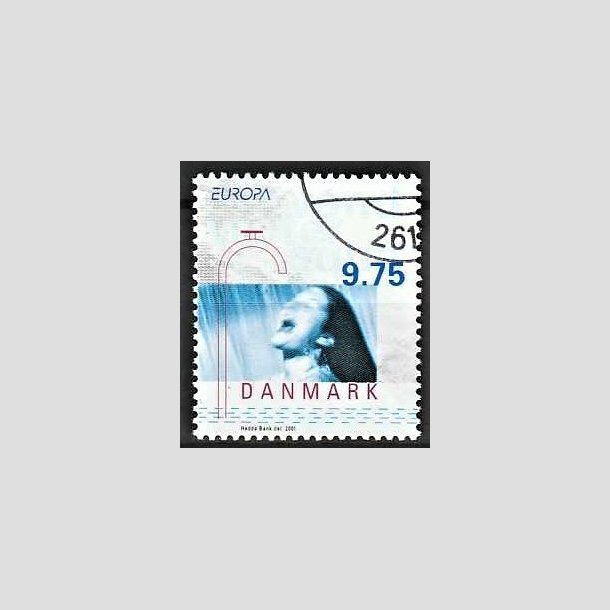 FRIMRKER DANMARK | 2001 - AFA 1284 - Europamrker. Vand. - 9,75 Kr. flerfarvet - Pnt Stemplet