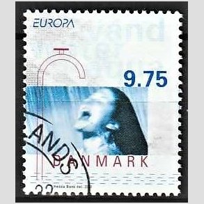 FRIMRKER DANMARK | 2001 - AFA 1284 - Europamrker. Vand. - 9,75 Kr. flerfarvet - Pnt Stemplet