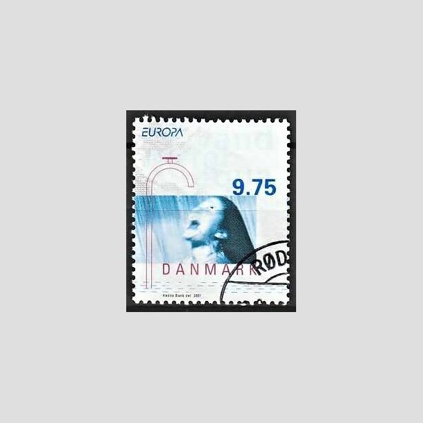 FRIMRKER DANMARK | 2001 - AFA 1284 - Europamrker. Vand. - 9,75 Kr. flerfarvet - Pnt Stemplet