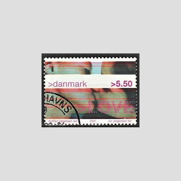 FRIMRKER DANMARK | 2001 - AFA 1288 - Ungdomskultur - 5,50 Kr. LOVE - Pnt Stemplet