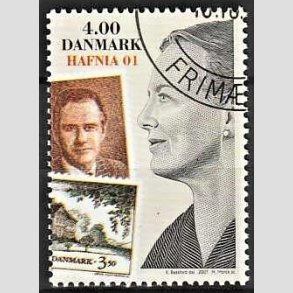 FRIMRKER DANMARK | 2001 - AFA 1294 - HAFNIA 01. - 4,00 kr. Dronning Margrethe II - Pnt Stemplet