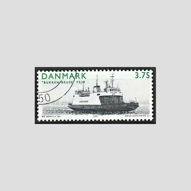 FRIMRKER DANMARK | 2001 - AFA 1299 - frger - 3,75 Kr. Bukken-Bruse - Pnt Stemplet