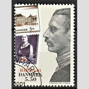 FRIMRKER DANMARK | 2001 - AFA 1296 - HAFNIA 01. - 5,50 Kr. Kong Christian X - Pnt Stemplet