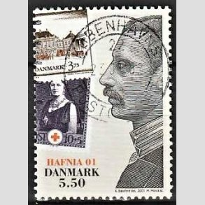 FRIMRKER DANMARK | 2001 - AFA 1296 - HAFNIA 01. - 5,50 Kr. Kong Christian X - Pnt Stemplet
