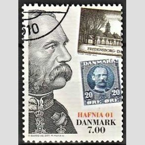 FRIMRKER DANMARK | 2001 - AFA 1297 - HAFNIA 01. - 7,00 Kr. Kong Christian IX - Pnt Stemplet
