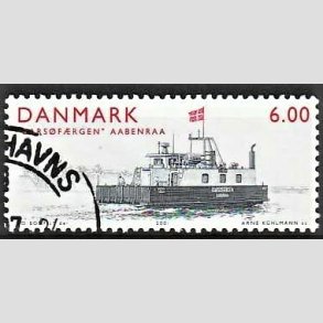 FRIMRKER DANMARK | 2001 - AFA 1302 - frger - 6,00 Kr. Barsfrgen - Pnt Stemplet