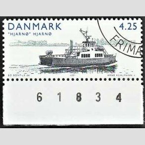 FRIMRKER DANMARK | 2001 - AFA 1301 - frger - 4,25 Kr. Hjarn - Pnt Stemplet