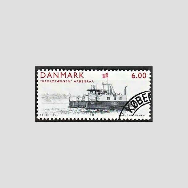 FRIMRKER DANMARK | 2001 - AFA 1302 - frger - 6,00 Kr. Barsfrgen - Pnt Stemplet