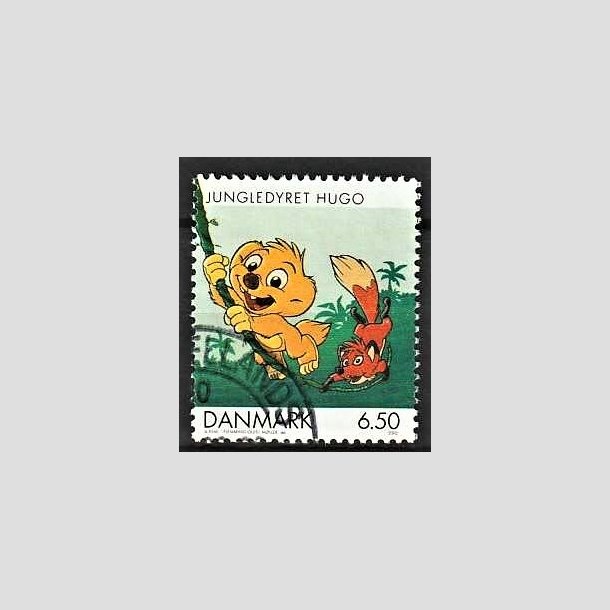 FRIMRKER DANMARK | 2002 - AFA 1309 - Danske tegneserier for brn - 6,50 Kr. Jungledyret Hugo - Pnt Stemplet 