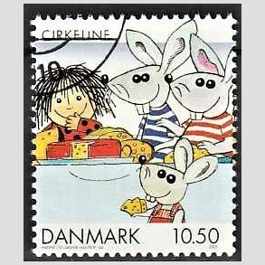 FRIMRKER DANMARK | 2002 - AFA 1310 - Danske tegneserier for brn - 10,50 Kr. Cirkeline - Pnt Stemplet