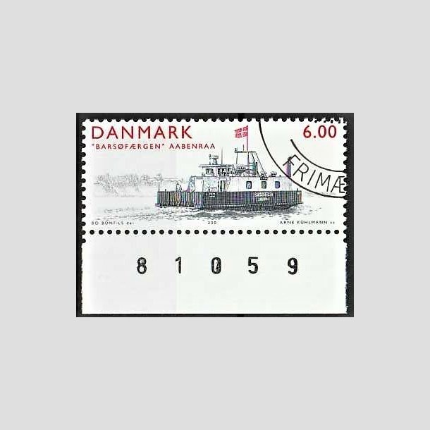 FRIMRKER DANMARK | 2001 - AFA 1302 - frger - 6,00 Kr. Barsfrgen - Pnt Stemplet