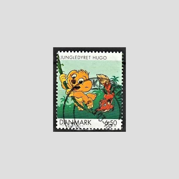 FRIMRKER DANMARK | 2002 - AFA 1309 - Danske tegneserier for brn - 6,50 Kr. Jungledyret Hugo - Pnt Stemplet 