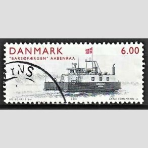 FRIMRKER DANMARK | 2001 - AFA 1302 - frger - 6,00 Kr. Barsfrgen - Pnt Stemplet